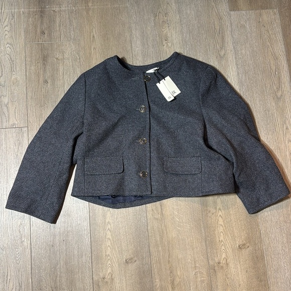 NWT! Banana Republic Midnight Navy Blue Tweed Lady Jacket - Multiple Sizes 💎💫 - Picture 7 of 9